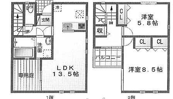 リプル B｜兵庫県姫路市苫編(賃貸アパート1LDK・1階・49.75㎡)の写真 その2