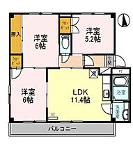 ラフォーレ龍野II 205 ｜ 兵庫県たつの市龍野町末政（賃貸マンション3LDK・2階・61.15㎡） その2