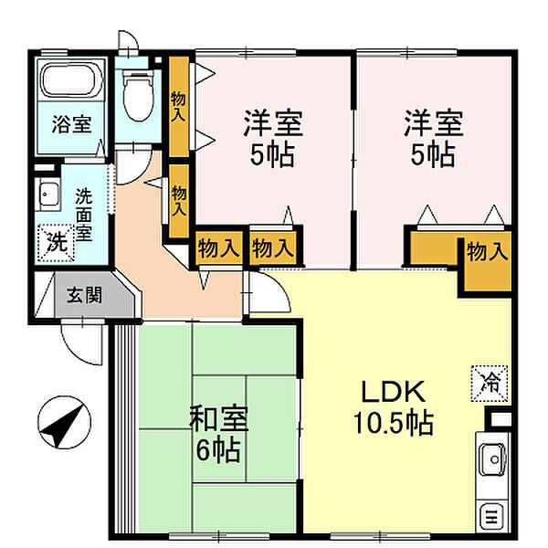 セレーノミナミ 102｜兵庫県姫路市御国野町国分寺(賃貸アパート3LDK・1階・62.95㎡)の写真 その2