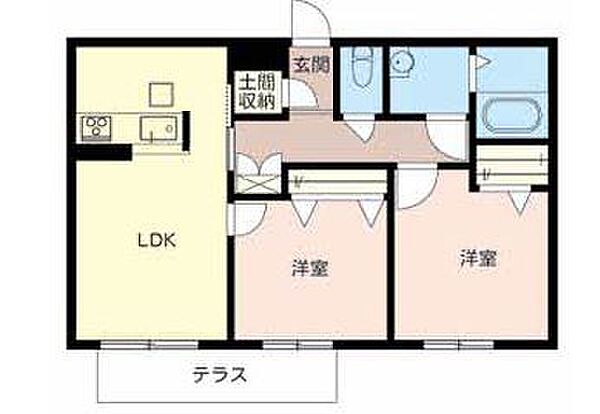 セントリビエ下滝野Ｃ棟 302｜兵庫県加東市下滝野3丁目(賃貸マンション2LDK・3階・54.75㎡)の写真 その2