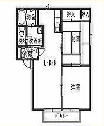 パークアヴェニューＣ棟 202｜兵庫県姫路市広畑区蒲田2丁目(賃貸アパート2LDK・2階・50.78㎡)の写真 その2