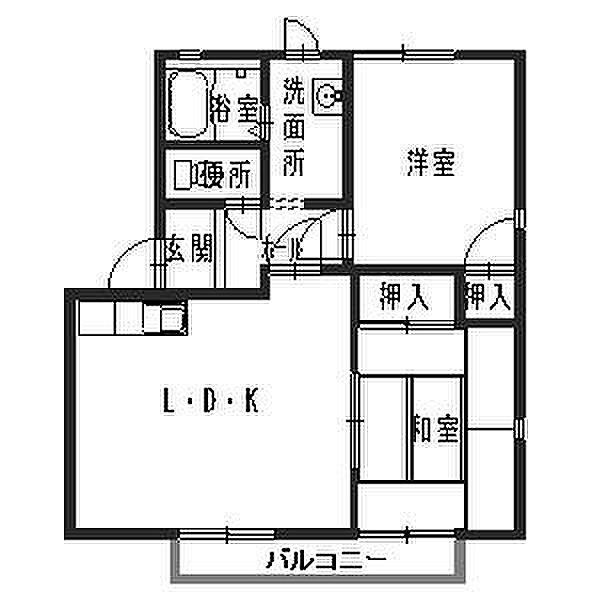 グリーンハイツ蒲田 B201｜兵庫県姫路市広畑区蒲田2丁目(賃貸アパート2LDK・2階・54.81㎡)の写真 その2