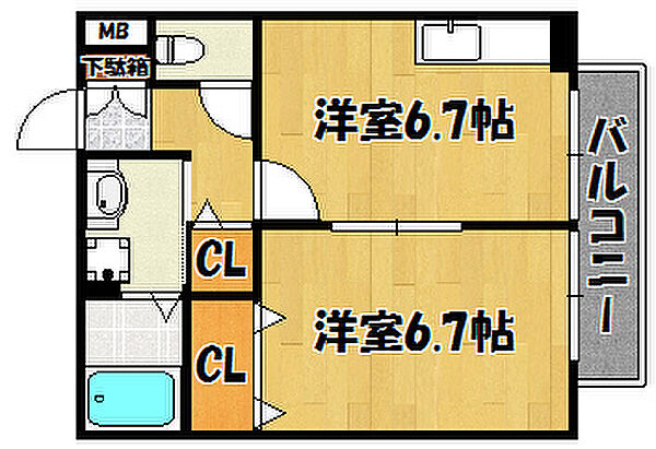 ビラ相生 203｜兵庫県明石市野々上3丁目(賃貸アパート1DK・2階・34.78㎡)の写真 その2