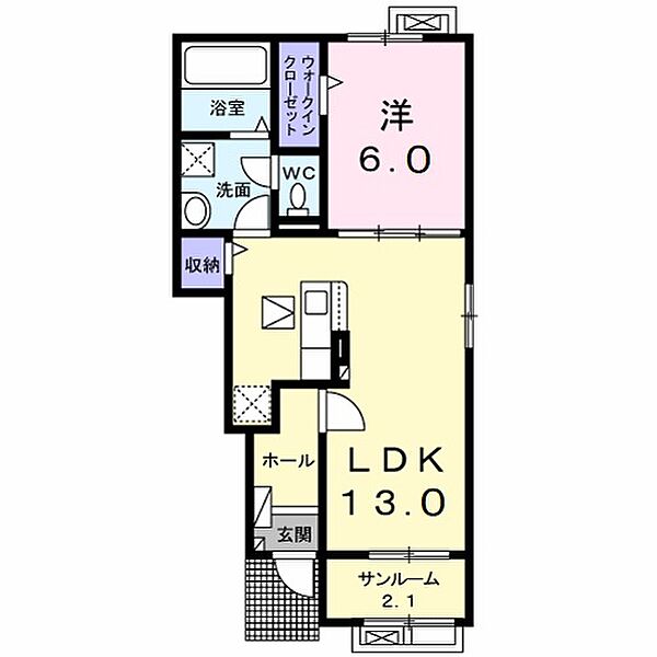 リエゾンウェスト 104｜兵庫県姫路市白浜町宇佐崎北2丁目(賃貸アパート1LDK・1階・50.01㎡)の写真 その2