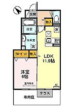 サンセール加佐 B102 ｜ 兵庫県三木市加佐（賃貸アパート1LDK・1階・45.41㎡） その2