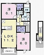 ルミノースレジューネ1 201 ｜ 兵庫県加東市下滝野（賃貸アパート2LDK・2階・57.64㎡） その2