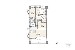 ルネグランディルノースサイド 3LDKの間取図画像