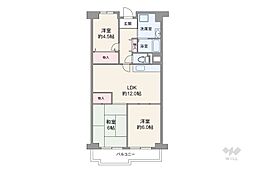 アーク茨木 3LDKの間取図画像