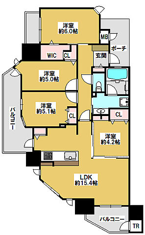 間取り エイルマンション別府青山III 2階/-