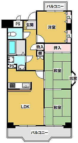 間取り 豊栄プレジデント大道 4階/401