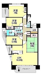 Fステージ県庁南 4LDKの間取図画像