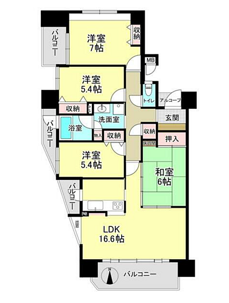 4LDK 間取り