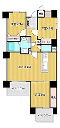 サンパーク折尾東 3LDKの間取図画像