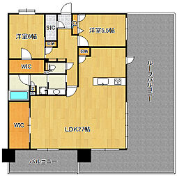 サンライフ別院通り 2LDKの間取図画像
