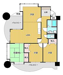 サンライフ片野2 4LDKの間取図画像