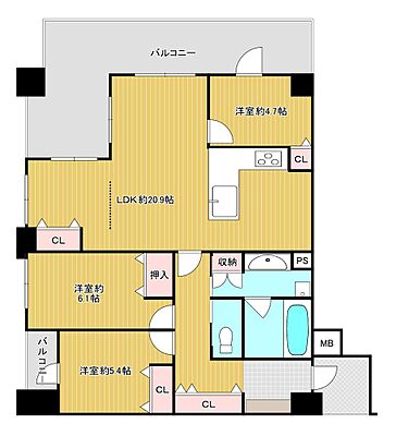 間取り シティガーデンBONJONOテラス 3階/-