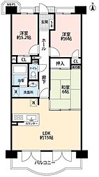 プレステ七番館 3LDKの間取り