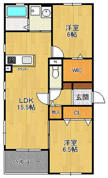 エスポアカーサ ｜兵庫県伊丹市荒牧1丁目(賃貸アパート2LDK・1階・64.79㎡)の写真 その2