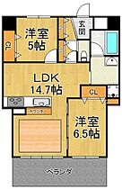 C＆Cローズガーデン  ｜ 兵庫県伊丹市荒牧4丁目（賃貸マンション2LDK・4階・60.49㎡） その2