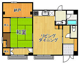 兵庫県西宮市小松南町3丁目（賃貸マンション1LDK・1階・56.00㎡） その2