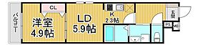 兵庫県西宮市川西町（賃貸アパート1LDK・3階・33.60㎡） その2