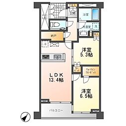 フィールド川和 2LDKの間取図画像