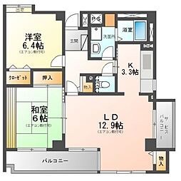 ヴェルドミール仲町台 2LDKの間取図画像