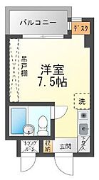 T'sgarden都筑ふれあいの丘2 ワンルームの間取図画像