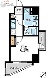 プライマル横濱平沼橋 5階1Kの間取り