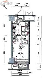 リヴシティ横濱関内 11階1Kの間取り