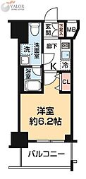 ガレリアレジデンス石川町 10階1Kの間取り