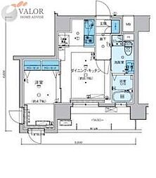リヴシティ横濱新川町弐番館 11階1LDKの間取り