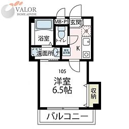 Cherry　House　III 1階1Kの間取り