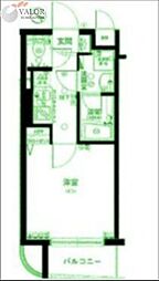 グリフィン横浜・桜木町六番館 5階1Kの間取り