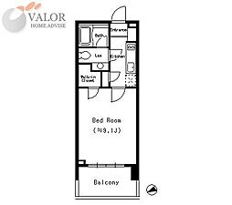 MFPRコート蒲田 10階1Kの間取り