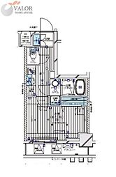 メインステージ横濱伊勢佐木III 3階1Kの間取り