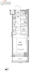 RELUXIA GRANDE 川崎 1Kの間取図画像