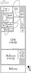 LUMIEC  KANNAI  II 1LDKの間取図画像