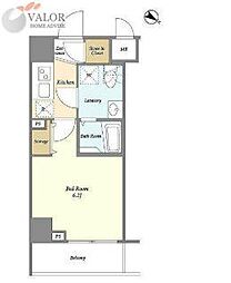 Risingplace川崎二番館 1Kの間取図画像