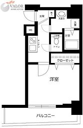 グリフィン横浜・ルミエール 1Kの間取図画像