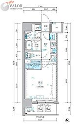VERXEED横濱大通り公園 1Kの間取図画像