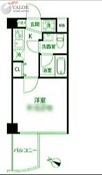 マーレ横浜白金 1Kの間取図画像
