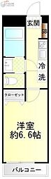 スピカハイツ弘明寺 1Kの間取図画像