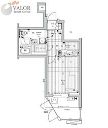 メイクスアート桜木町 1Kの間取図画像