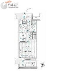アーリアシティ川崎 1Kの間取図画像