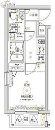 LUMEED横濱山手 1Kの間取図画像