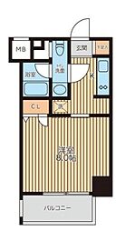 レジディア新横浜 1Kの間取図画像