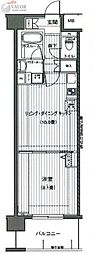 エルエー・プライル新横浜 1LDKの間取図画像