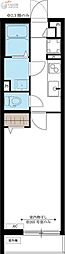 リブリ・花月園 1Kの間取図画像