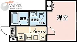 LaVieEstBelle横浜白楽 1Kの間取図画像